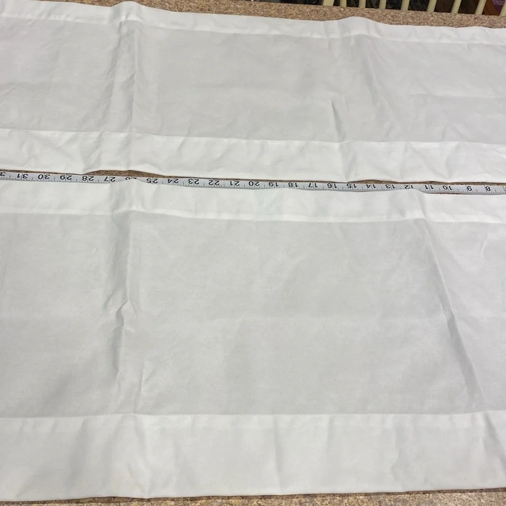 2 Room Essentials White Valances Curtains - Picture 9 of 17